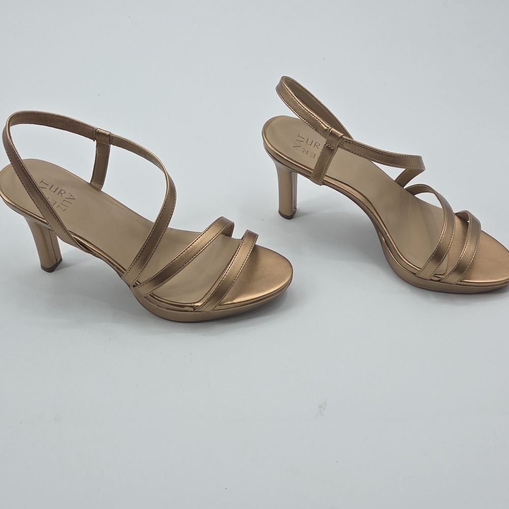 Elegant Naturalizer Bronze Strappy Heels - Picture 11 of 16